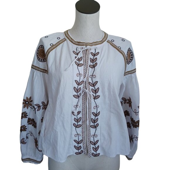 RD & Koko Jacket Anthropologie Embroidered Peasant Style Size Small - Picture 1 of 15